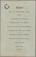 Déjeuner du 17 octobre 1896 offert par Mme Carnot en l‘honneur du roi George de Grèce