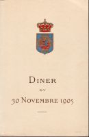 Dîner du 30 novembre 1905 Présidence de la République